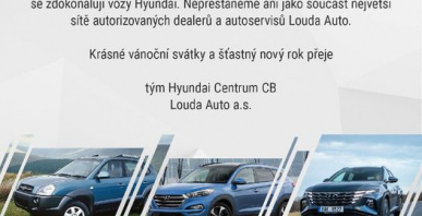 Děkujeme za váš zájem o příspěvky a vozy Hyundai během celého roku a do toho nového Vám přejeme hodně zdraví, štěstí, osobních i pracovních úspěchů 🥳💥 Veselé Vánoce🎄a šťastný nový rok přeje tým Hyundai Centrum CB nový člen skupiny Louda Auto a.s.